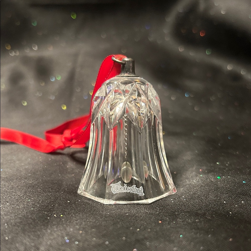 Waterford Crystal Bell 🔔 with Red Ribbon Accent (LC)